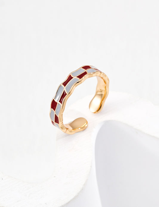 Mosaic Glow Adjustable Ring